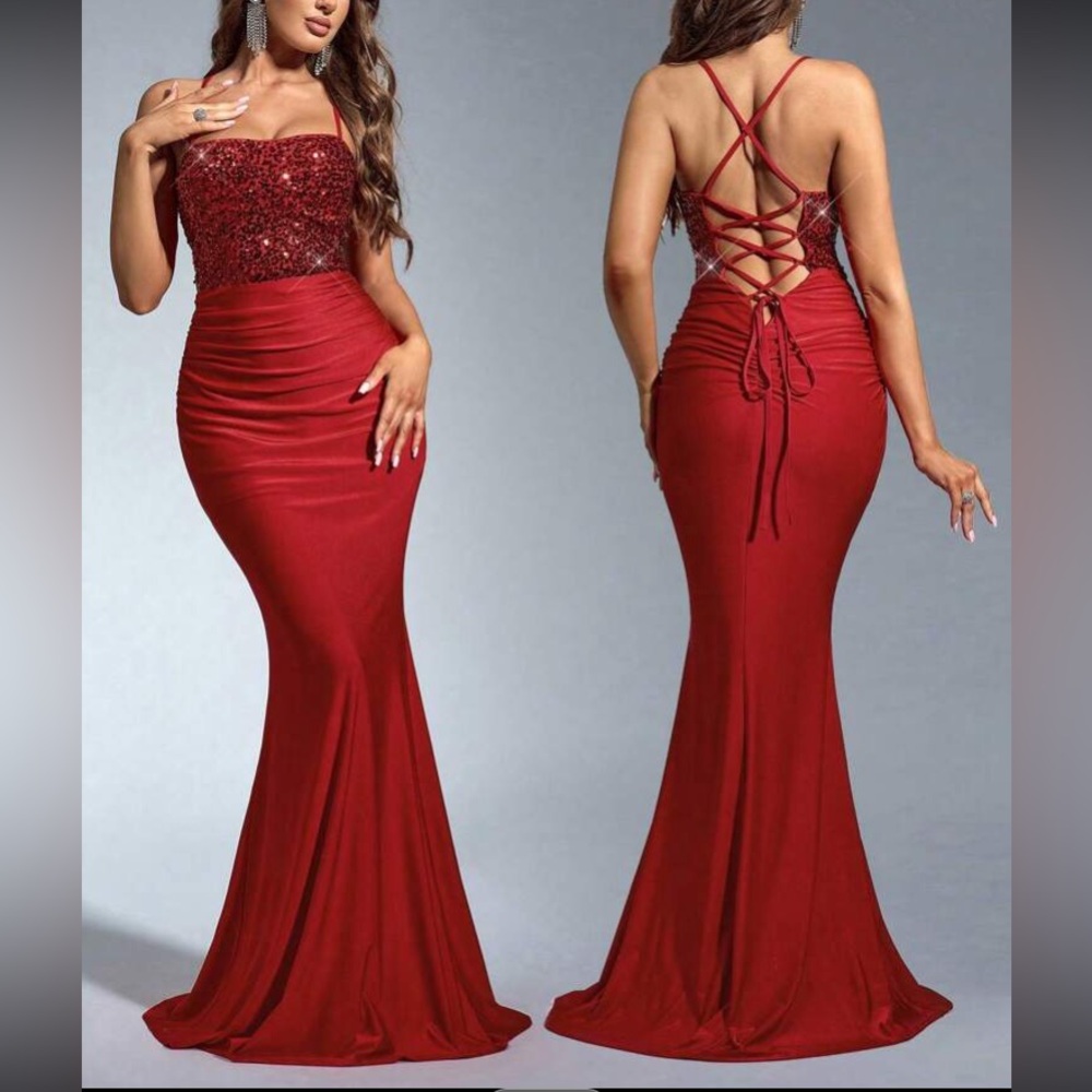 Elegant Red Evening Gown